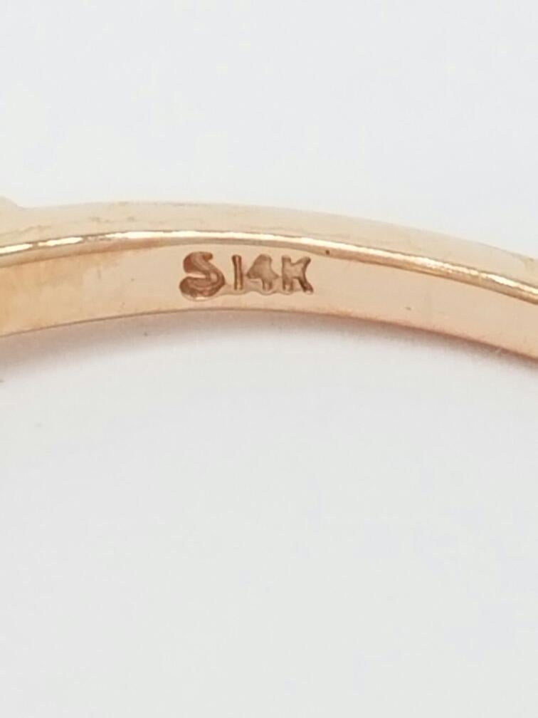 14K Rose Gold Engagement Ring 21 Diamonds 2.05 Carat T.W. Size 7