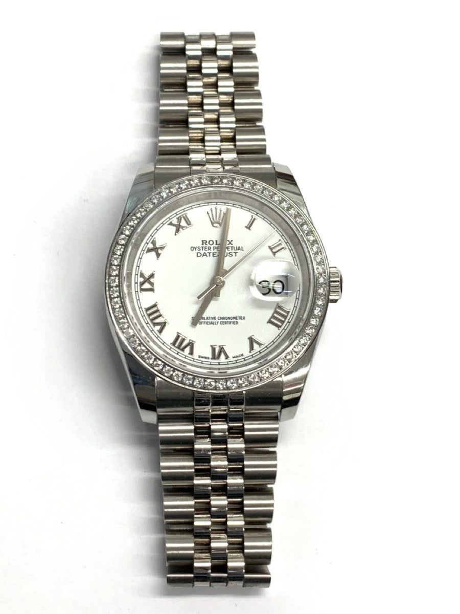 Rolex Mod 116200 - Stainless Oyster Perpetual 36mm 60 Diamonds
