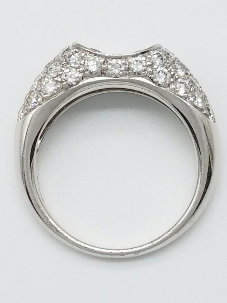 Platinum-Diamond Ring Guard 52 Diamonds 1.56 Carat T.W. 950 Platinum