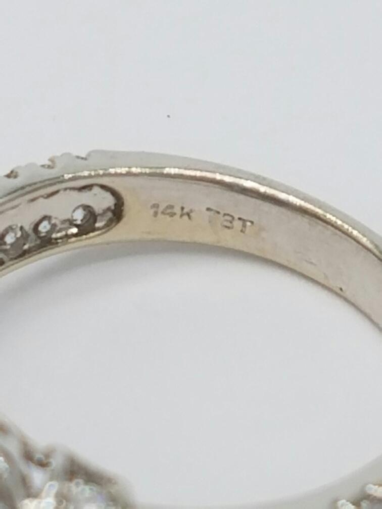 14K White Gold Engagement Ring 73 Diamonds 2.48 Carat T.W. Size 6.5